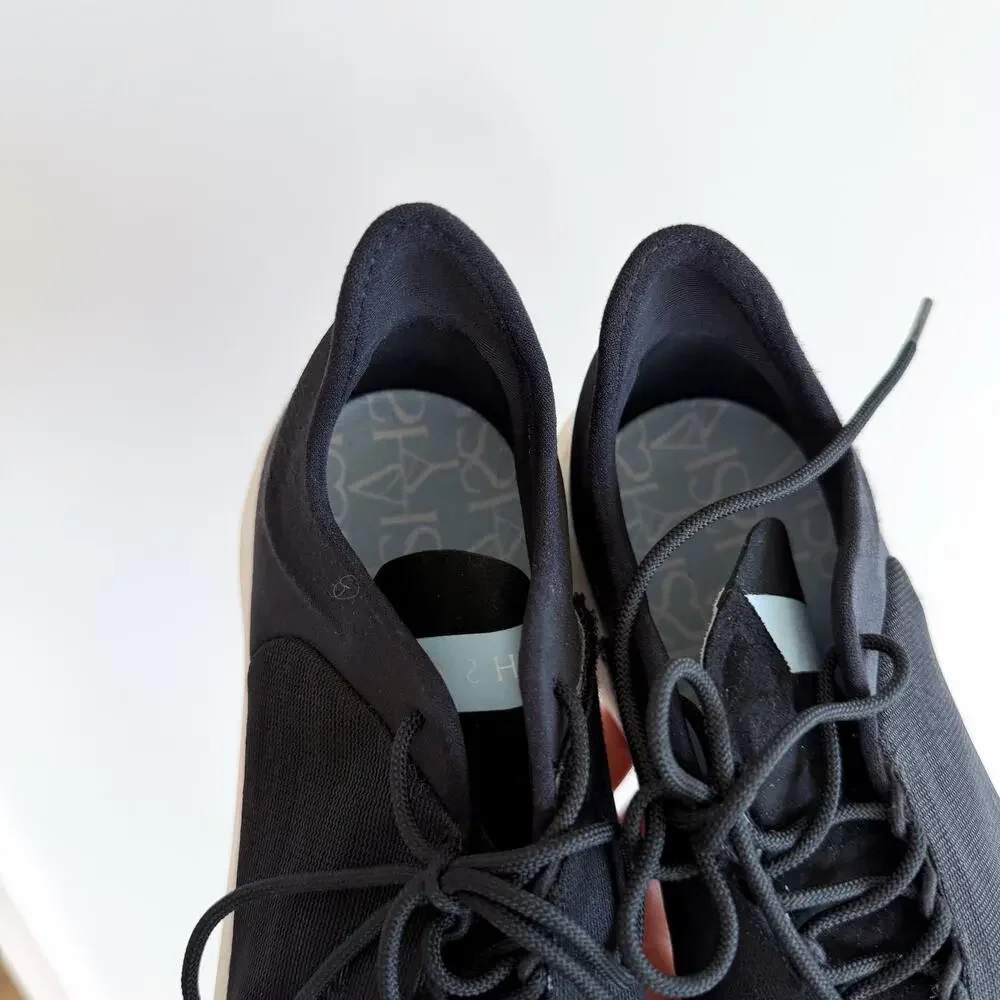 Saysh One Lightweight Lace Up Lifestyle Sneaker Shoes Black 9